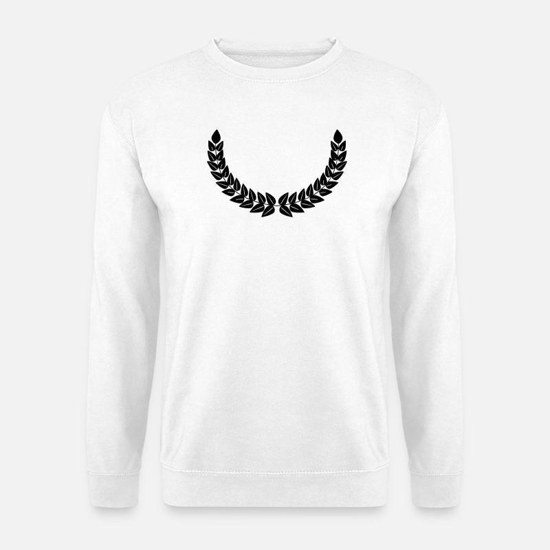 Lorbeerkranz Dekoration - Unisex Pullover - Weiß