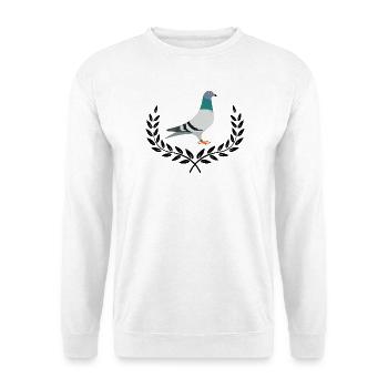 Taube mit Lorbeerkranz - Unisex Pullover - Weiß - Vorne