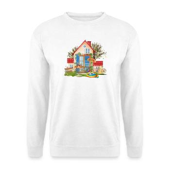 Maison de rêve pour tomber amoureux - Villa avec grand jardin - Sweat-shirt Unisexe - blanc - Devant
