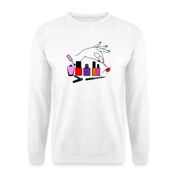 Manicure logo nail polish with file and nail clipper - Unisex Sweatshirt - white - Front