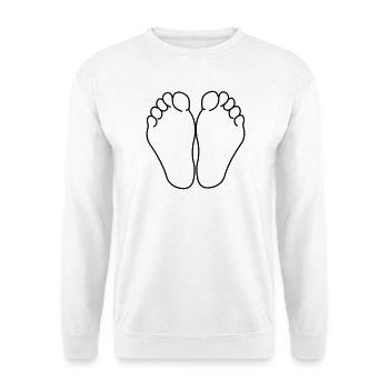 Logo der unteren Füße - Unisex Pullover - Weiß - Vorne