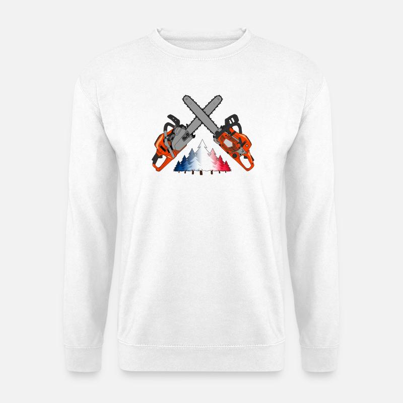 Kettensäge - Frankreich - Unisex Pullover - Weiß