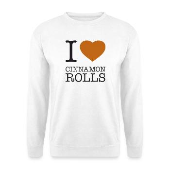 J’ADORE LES ROULEAUX À LA CANNELLE Zimtrollen Fika - Sweat-shirt Unisexe - blanc - Devant