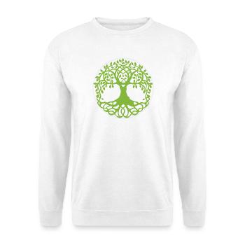 Mandala Baum des Lebens - Unisex Pullover - Weiß - Vorne