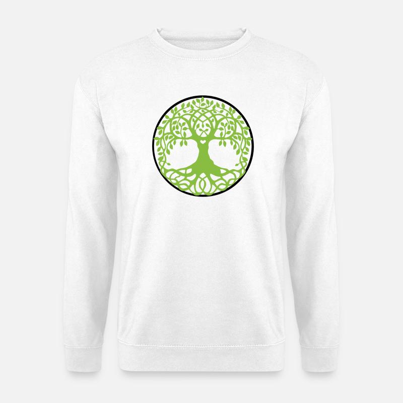 Mandala Baum des Lebens - Unisex Pullover - Weiß