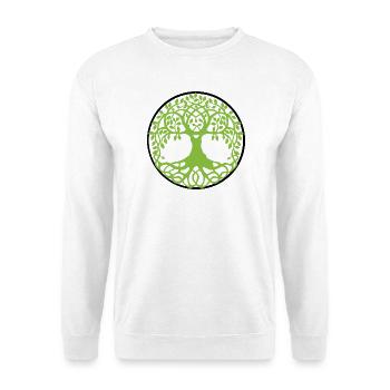 Mandala Baum des Lebens - Unisex Pullover - Weiß - Vorne