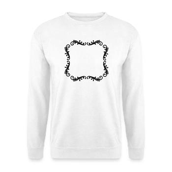 Decorative frame photo frame - Unisex Sweatshirt - white - Front