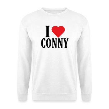 T-Shirt Ich liebe Conny T-Shirt Geschenkidee - Unisex Pullover - Weiß - Vorne