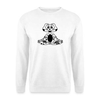 Meditationsfrosch - Unisex Pullover - Weiß - Vorne