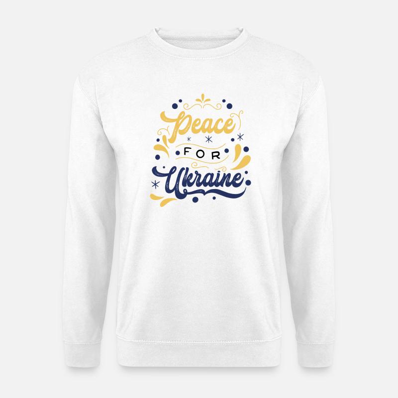 Friedensbotschaft Ukraine Illustration - Unisex Pullover - Weiß