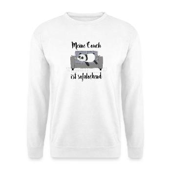 Meine Couch ist sofalockend! Wortspiel, Panda - Unisex Pullover - Weiß - Vorne