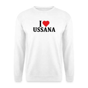 T-shirt Io amo Ussana t-shirt Sardegna - Unisex Pullover - Weiß - Vorne