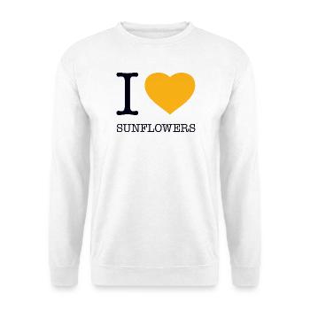 J’AIME LES TOURNESOLS TOURNESOL - Sweat-shirt Unisexe - blanc - Devant