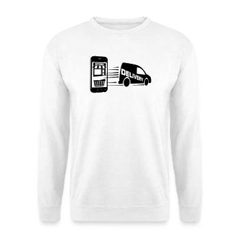 Achats en ligne et livraison de voiture - Sweat-shirt Unisexe - blanc - Devant