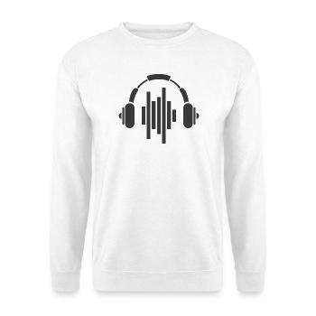 headphones icon logo icon beats music sound dnb - Unisex Sweatshirt - white - Front