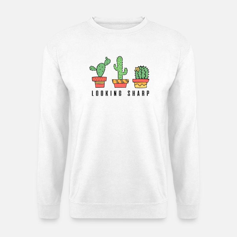 Looking Sharp Cactus Quote - Unisex Sweatshirt - white