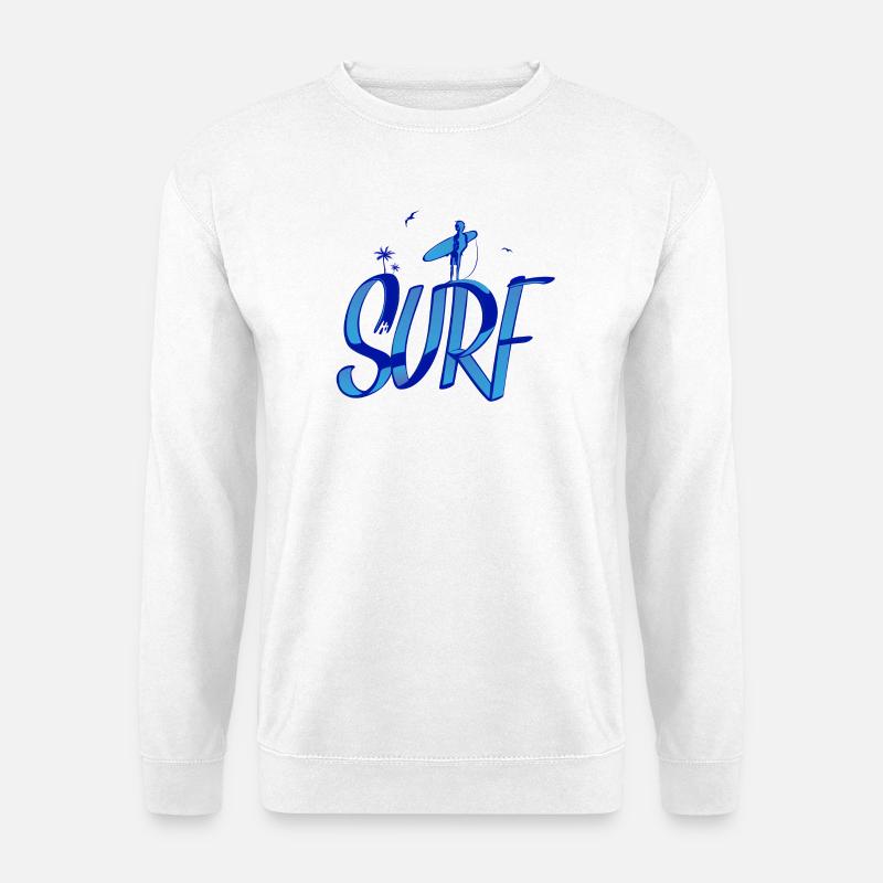 Surfen, Surfen, Surfen - Unisex Pullover - Weiß