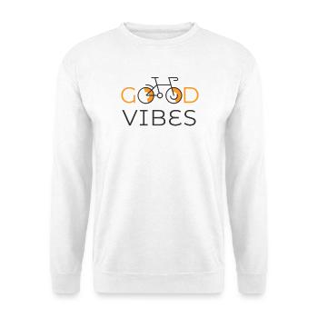 T-shirt de vélo Good Vibes - Sweat-shirt Unisexe - blanc - Devant