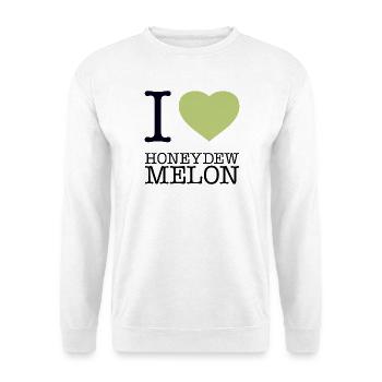 I LOVE HONEYDEW MELON Honigmelone - Unisex Sweatshirt - white - Front