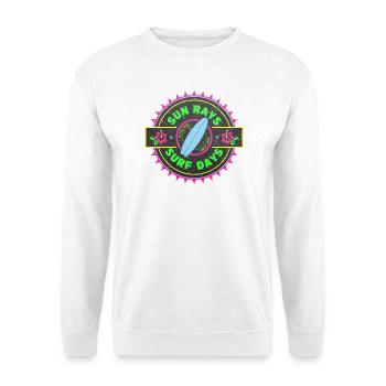 Surfen Retro Surfer Grafikdesign - Unisex Pullover - Weiß - Vorne