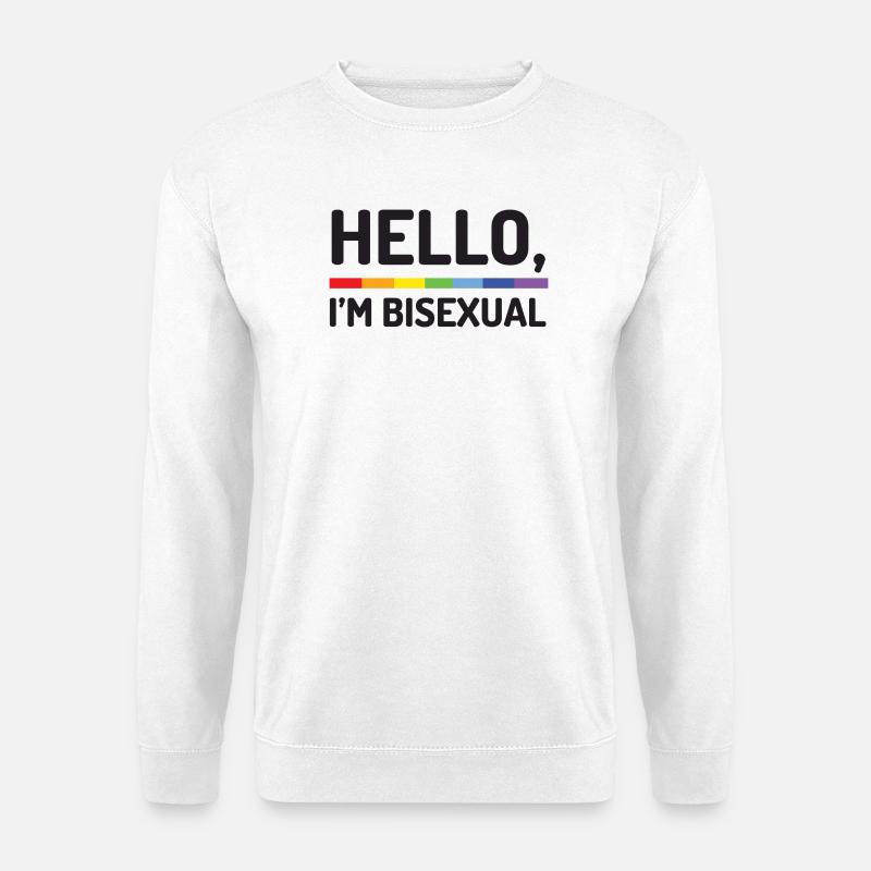 Hallo, ich bin bisexuell - Unisex Pullover - Weiß
