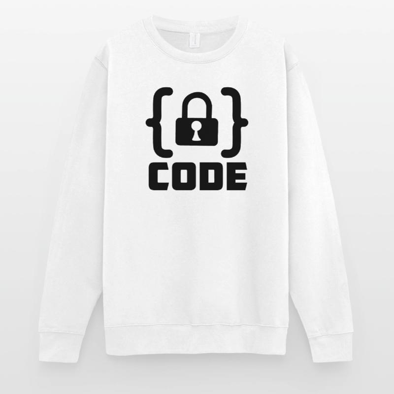 Code with lock programmer Unisex Sweatshirt