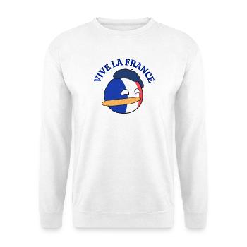 France, fierté Française, vive la France - Sweat-shirt Unisexe - blanc - Devant