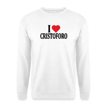 T-Shirt Ich liebe Cristoforo T-Shirt Geschenkidee - Unisex Pullover - Weiß - Vorne
