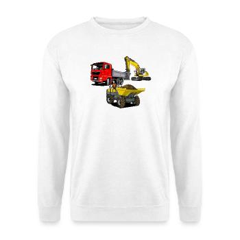 Construction site vehicles - Unisex Sweatshirt - white - Front