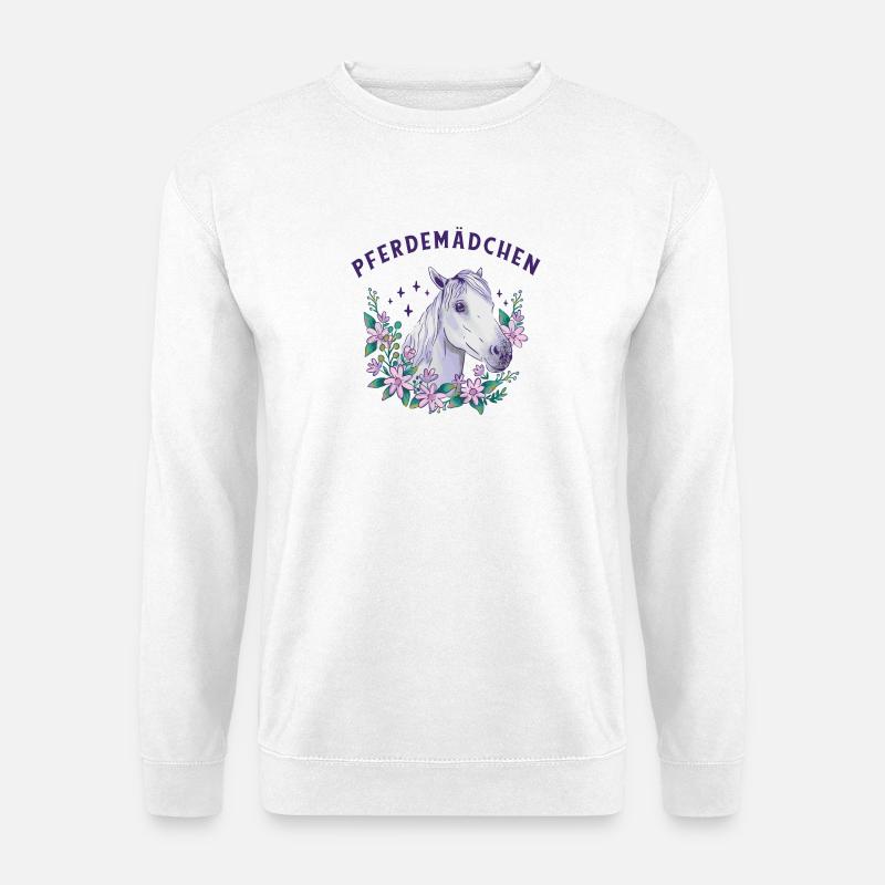 Pferdemädchen - Unisex Pullover - Weiß