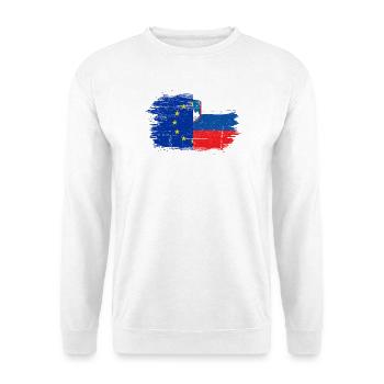 EU-Slovenia Flag Fusion - Unisex Sweatshirt - white - Front