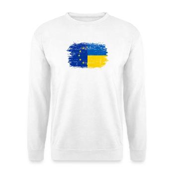 EU Ukraine Flag Fusion - Unisex Sweatshirt - white - Front