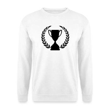 Cup sports cup laurel wreath - Unisex Sweatshirt - white - Front