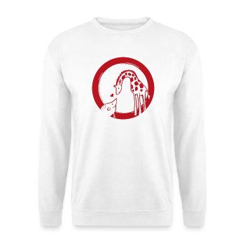 Giraffe und Igel Liebe - Unisex Pullover - Weiß - Vorne
