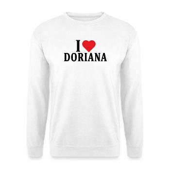 T-Shirt Ich liebe Doriana T-Shirt Geschenkidee - Unisex Pullover - Weiß - Vorne