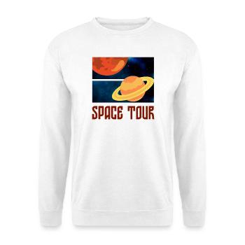 Weltraumreise Planeten und Ringe - Unisex Pullover - Weiß - Vorne