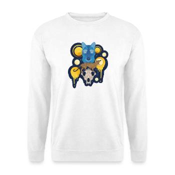 Thylacine Spirit - Mythical Tasmanian Tiger Wolf - Unisex Sweatshirt - white - Front