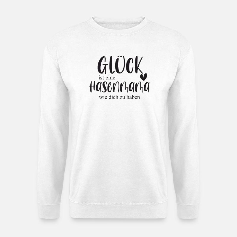 Hase Hasenmama Haustier Hasenliebe Geschenk - Unisex Pullover - Weiß