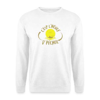 C'est l'heure de pêcher - Sweat-shirt Unisexe - blanc - Devant
