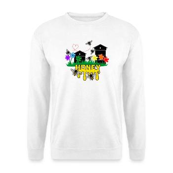 Serres à miel ou ruches avec des abeilles - Sweat-shirt Unisexe - blanc - Devant