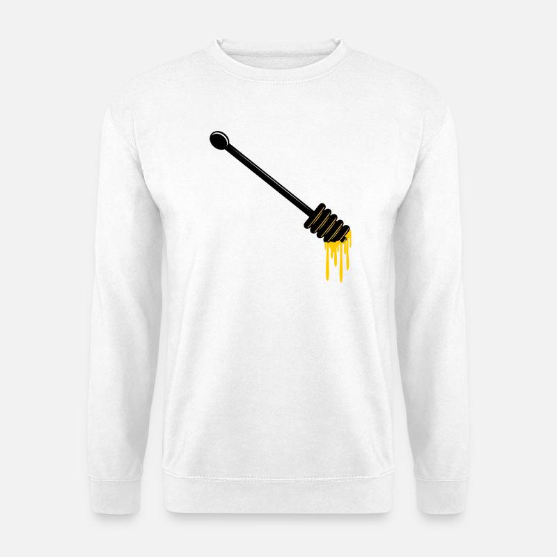 Honiglöffel mit Honig - Unisex Pullover - Weiß
