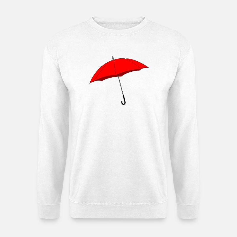 Roter Regenschirm - Unisex Pullover - Weiß