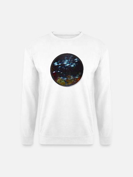 faszinierende Unterwasserwelt bei Nacht - Unisex Pullover - Weiß
