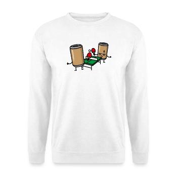 Drôle beer pong tennis de table canette de ping-pong - Sweat-shirt Unisexe - blanc - Devant