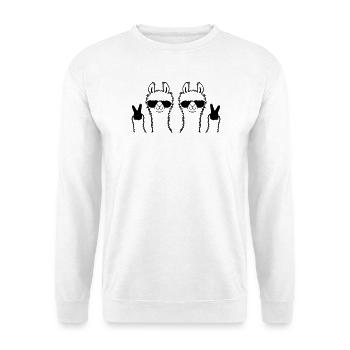 Amis Équipe Lama Paix - Sweat-shirt Unisexe - blanc - Devant