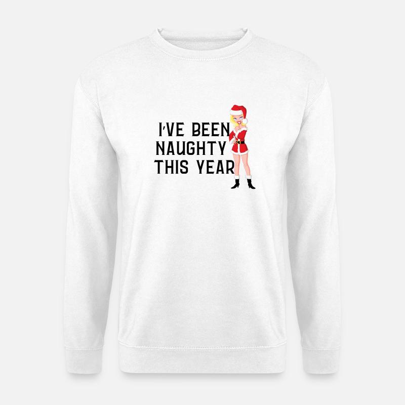 Pull de Noël coquin - Sweat-shirt Unisexe - blanc