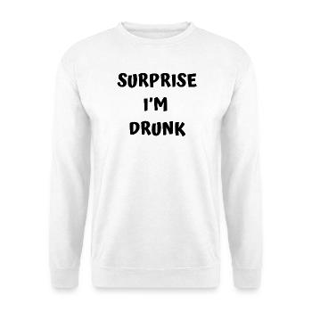 Texte drôle d’ivrogne - Sweat-shirt Unisexe - blanc - Devant