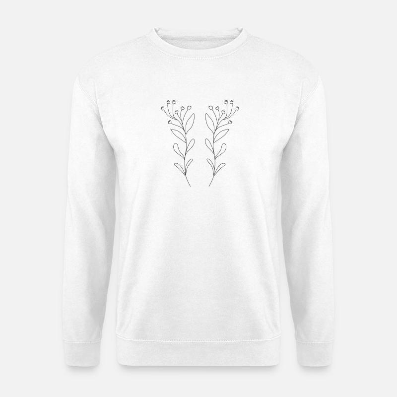Einfaches, einzigartiges Naturdesign - Unisex Pullover - Weiß