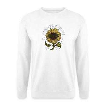 Sonnenblume mit Sonnenbrille Summer Feeling Sommer - Unisex Pullover - Weiß - Vorne