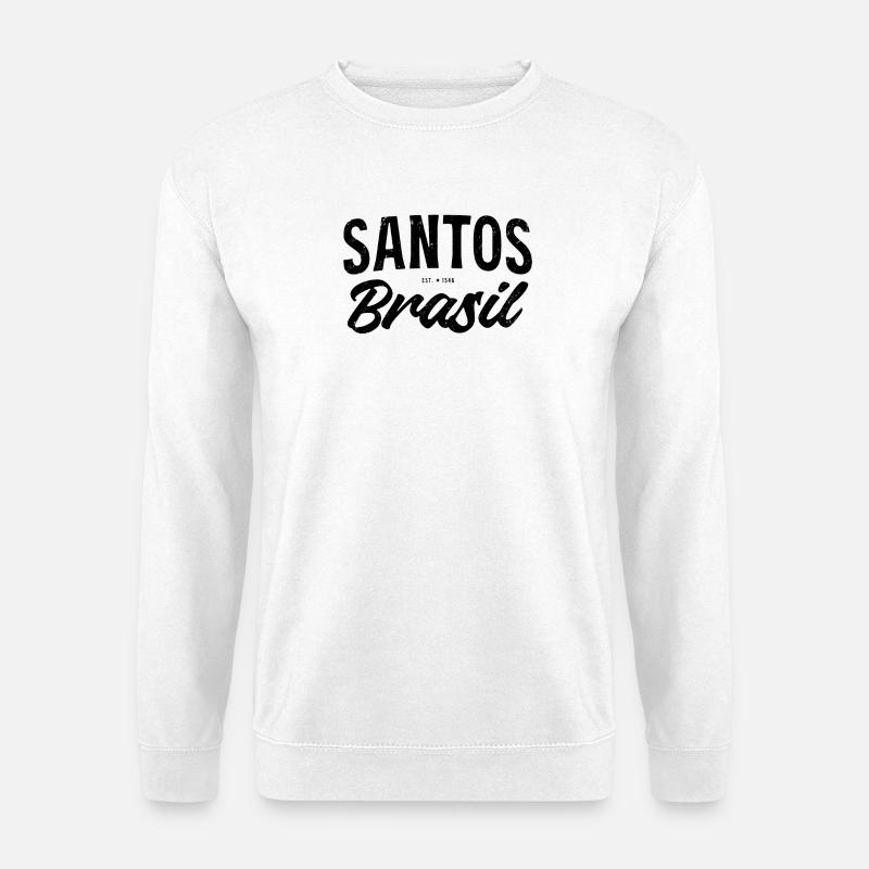 Santos Brasil Vintage Schriftzug - Unisex Pullover - Weiß